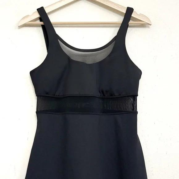 Alo Airlift Double Trouble Mesh Detail Tennis Dress Black Size M - Picture 6 of 10